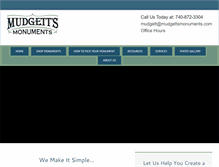 Tablet Screenshot of mudgettsmonuments.com